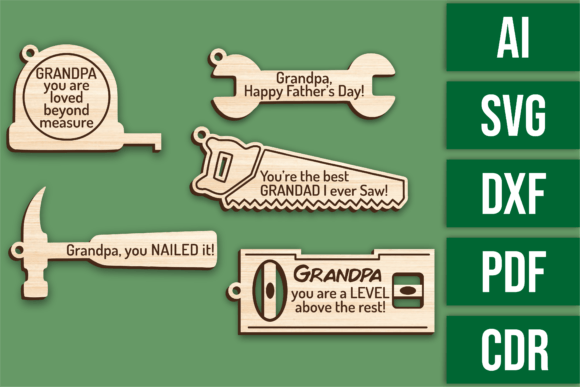 Llaveros Del Abuelo Creativo Digital